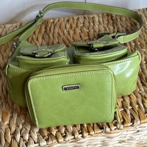 Rossetti Green Women's Bag with matching wallet